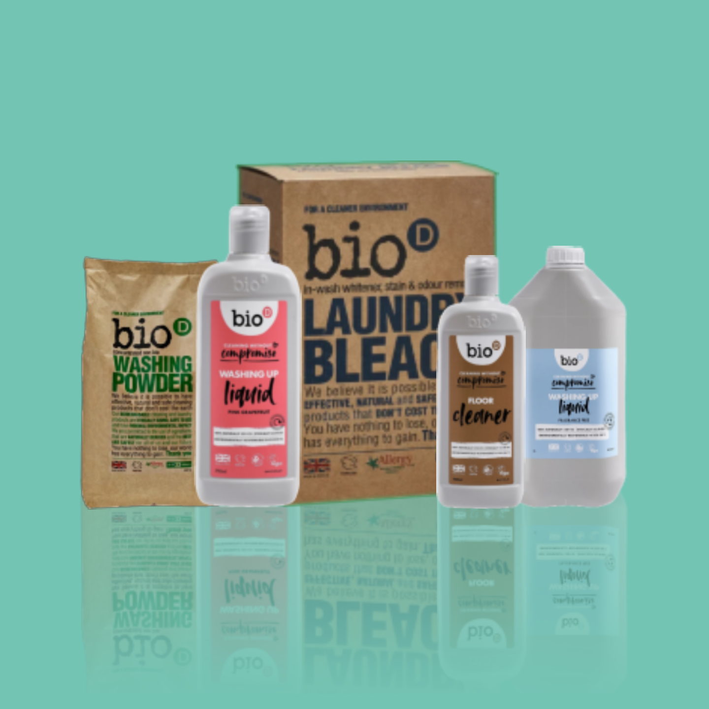 A collection of Bio D product images