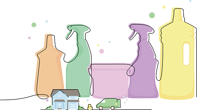 Cleaning products delivered home graphic