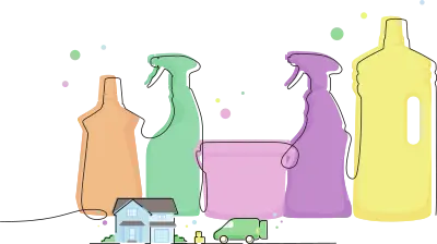 Cleaning products delivered home graphic