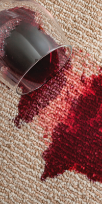 Red wine spill