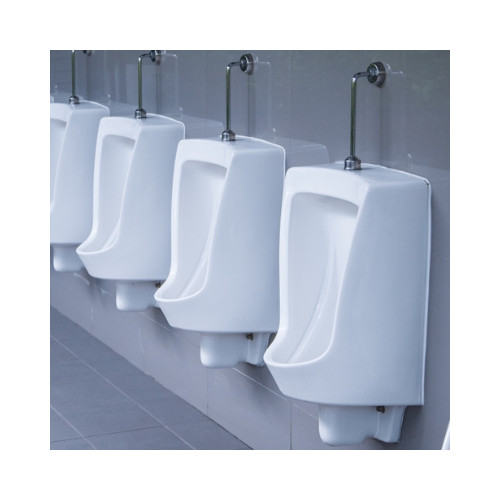 Row of urinals in mens toilets