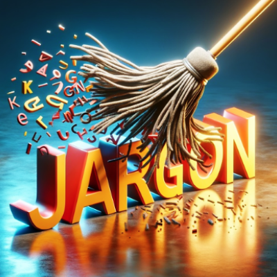 Jargon being swept away