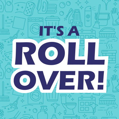 Banner showing the text 'it's a rollover'