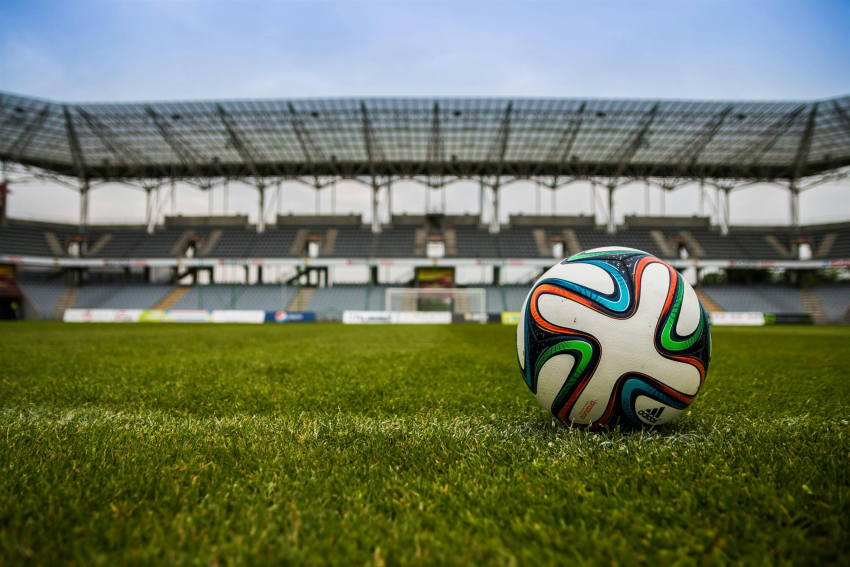 Football in a stadium
