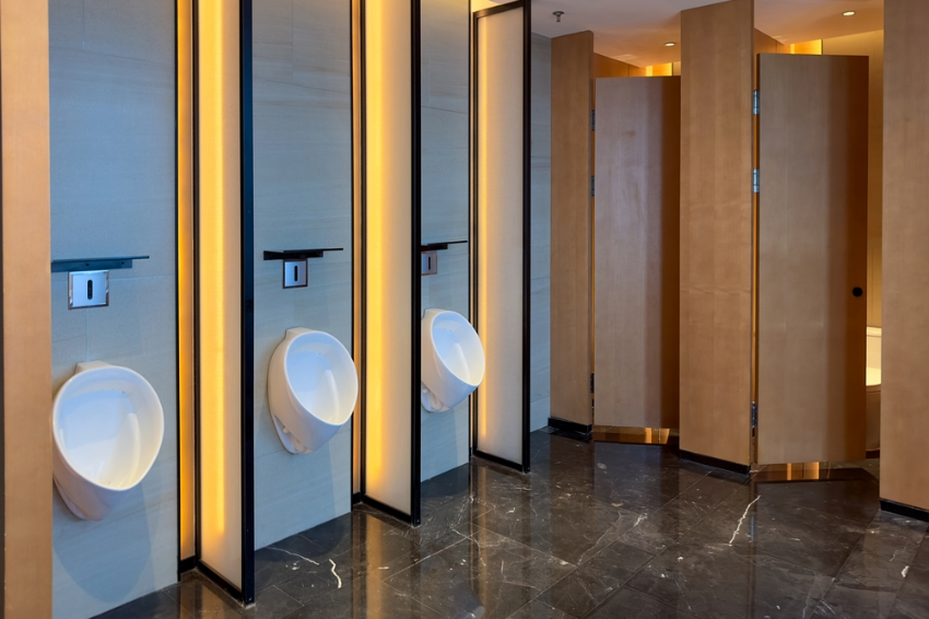 Office restroom urinals