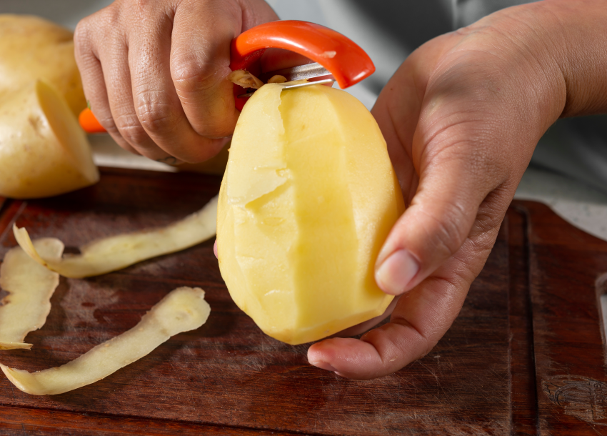 Peeling a potato