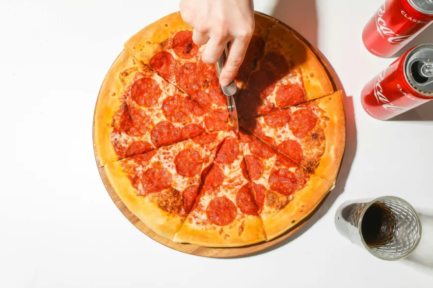 Pizza on a Table