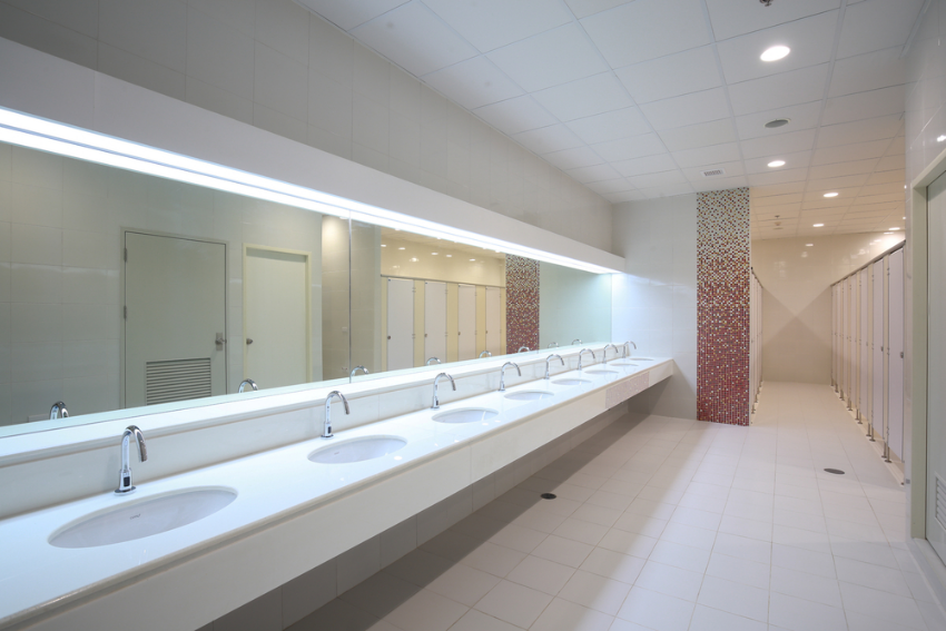 Public restroom sinks
