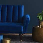Velvet sofa