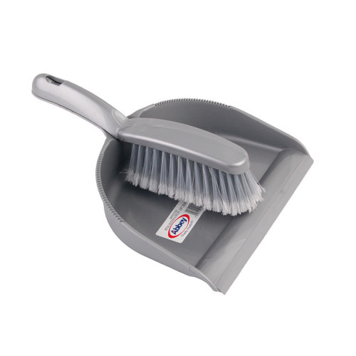  Silver Soft Dustpan and Brush 