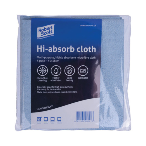 Blue Hi Absorb Microfibre Cloths 