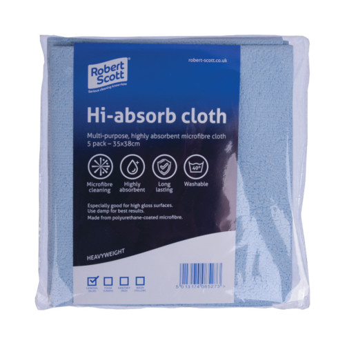 Blue Hi Absorb Microfibre Cloths