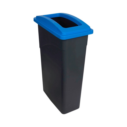 Recycling Wall Hugger Bin & Blue Lid 90L
