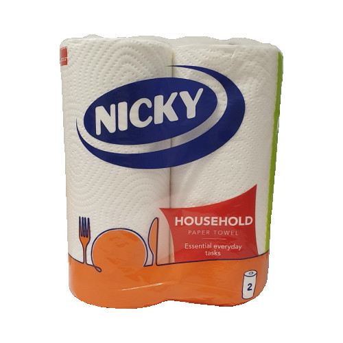 Nicky Kitchen Roll - White - (10 x 2 Pack)