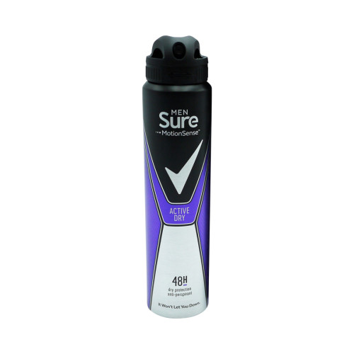 Sure Men Active Dry Antiperspirant Deodorant Spray - 250ml