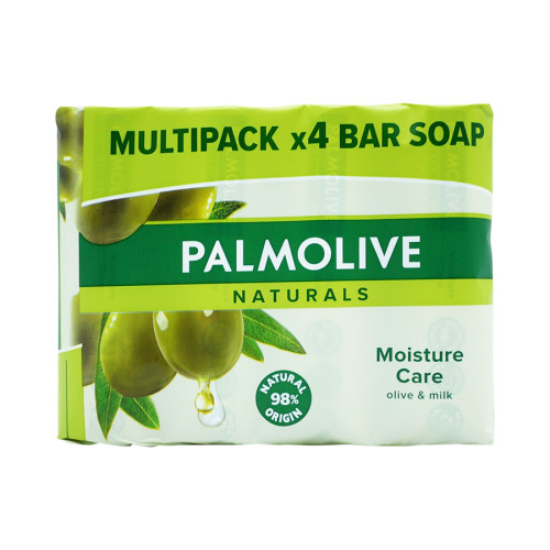 Palmolive Naturals Moisture Care Bar Soap Olive & Milk - 4 Bars