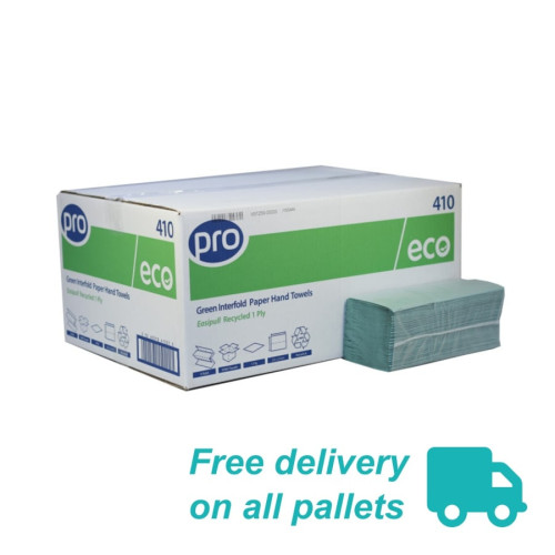 Green V Fold Hand Towels