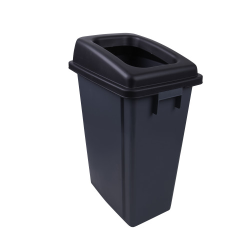 Recycling Dolly Bin & Lid - 60L - General Waste (Black)