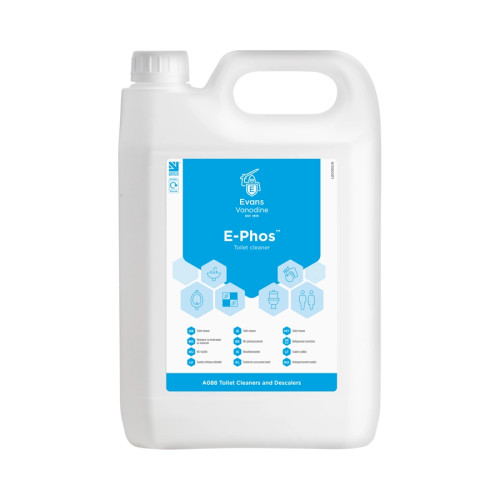 Evans Vanodine E-Phos Perfumed Washroom Cleaner & Sanitiser - 5L
