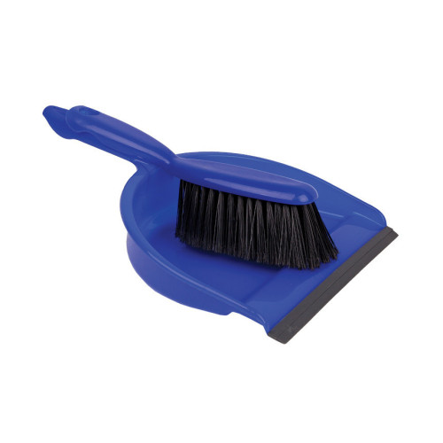 Blue Soft Dustpan and Brush