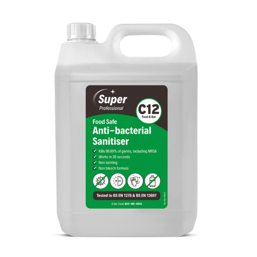 C12 Food Safe Anti-Bacterial Sanitiser 5L