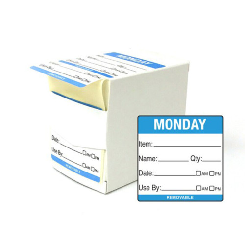 5cm Monday Day of the Week Labels