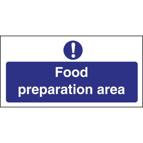 Food Prep Area Sign