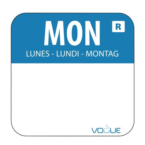 Monday 2.4cm Day of the WeekLabels