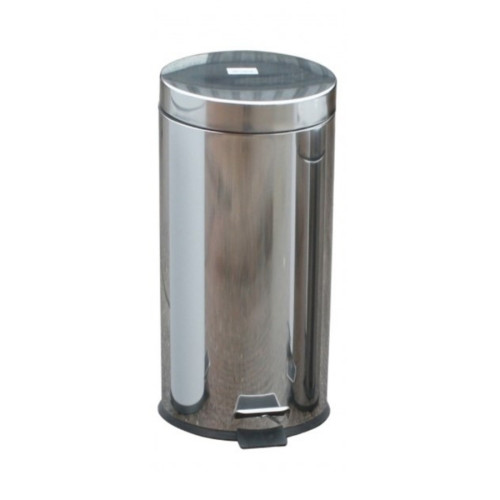 30L Stainless Steel Mirror Shine Pedal Bin 
