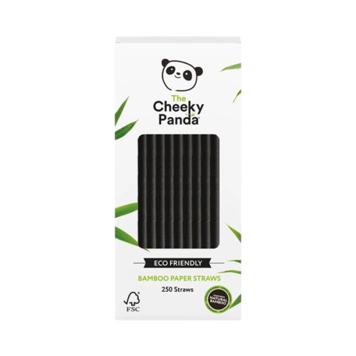 Cheeky Panda Bamboo Paper 6mm Straw Black - Pack of 240 