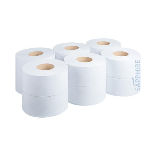Sapphire 2-Ply Mini Jumbo Biodegradable Toilet Rolls
