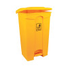 Bin Pedal Polypropylene 87L - Yellow - Each