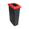 Recycling Wall Hugger Bin & Red Lid 90L