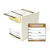 5cm Thursday Day of the Week Labels 