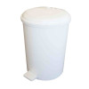 12L White Pedal Bin 