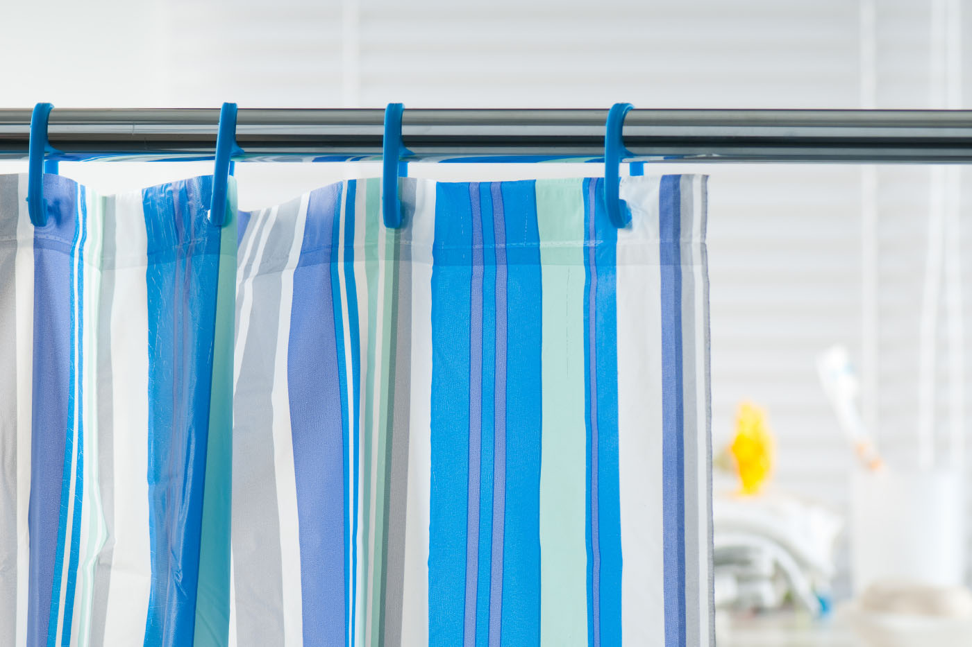 Clean shower curtain